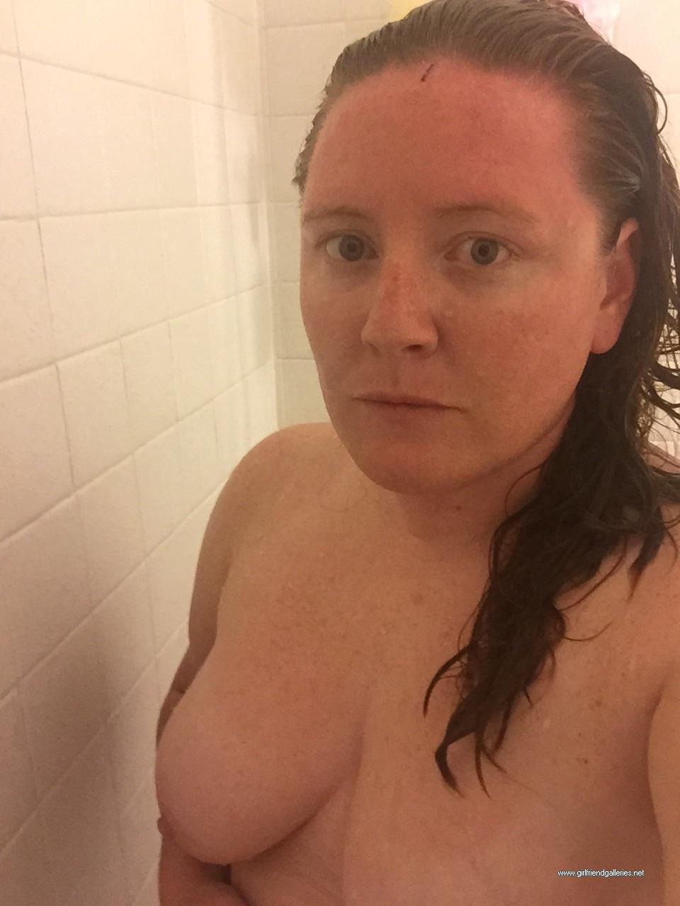 Ginger girlfriend Erin poses with gorgeous tits