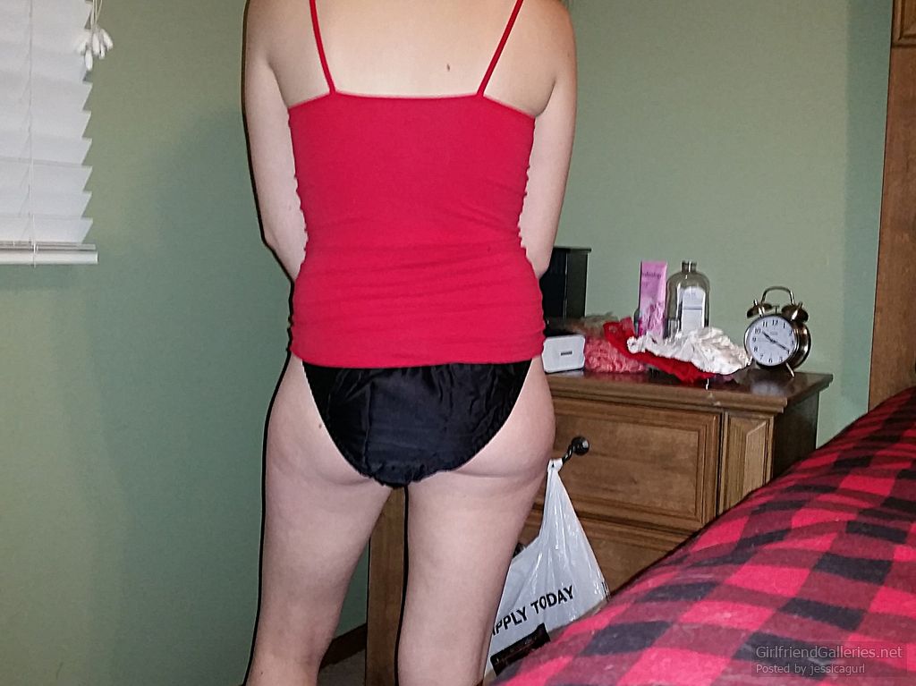 Becca in cute satin panties