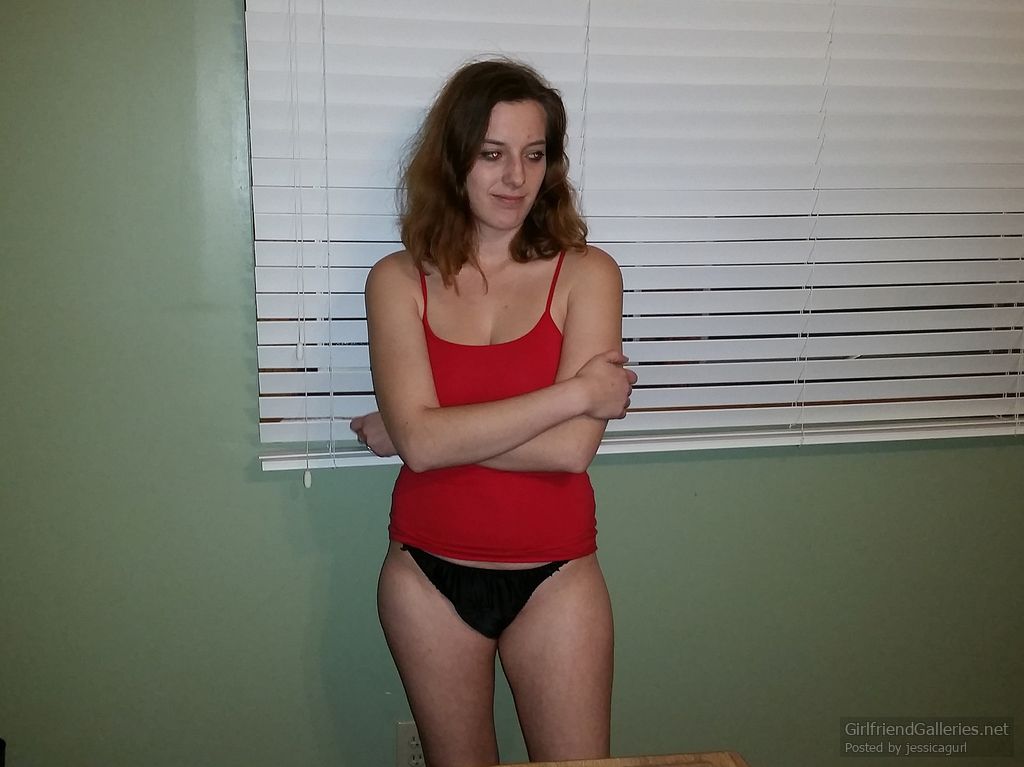 Becca in cute satin panties