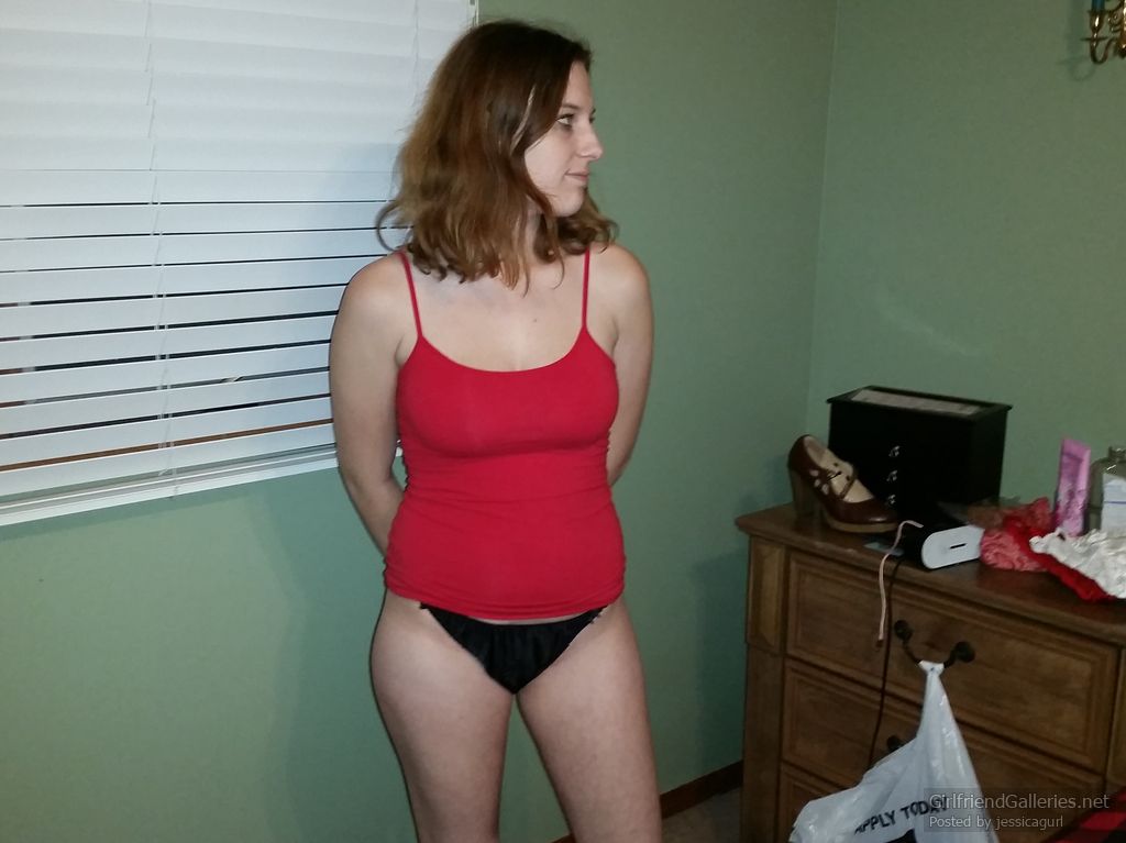 Becca in cute satin panties