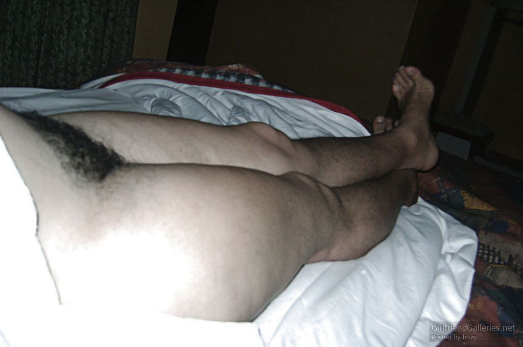 My hairy wife taking off her bikini