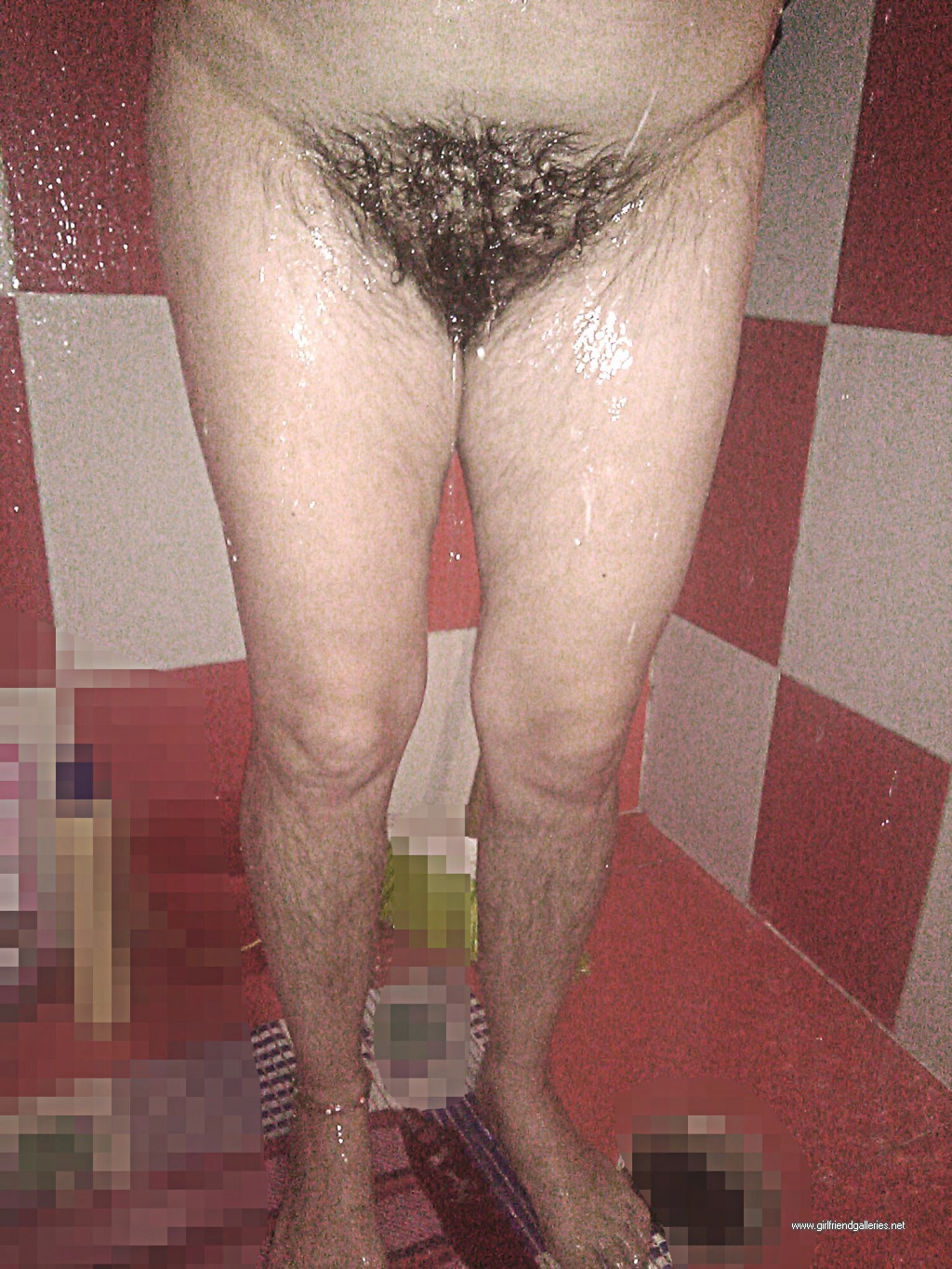 my hairy wife bathing