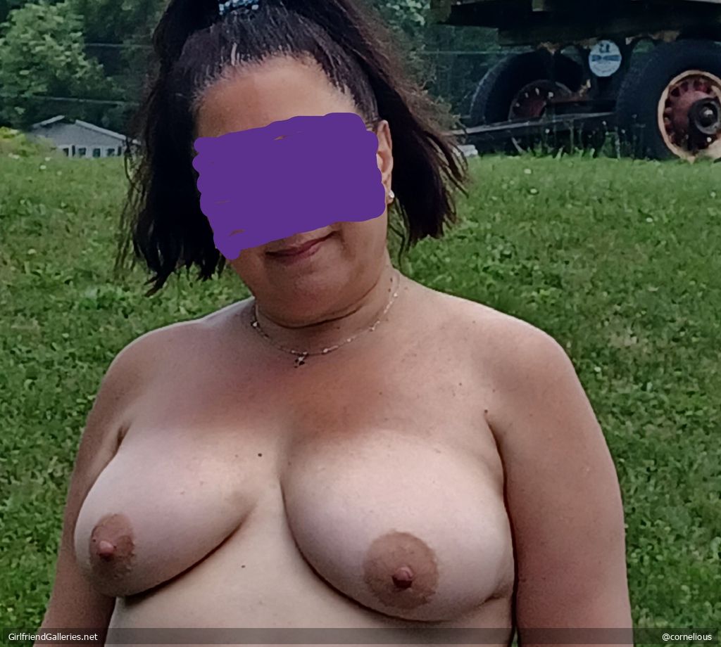 She loves her car almost as much as her boobs