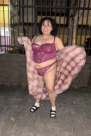 My wife being a freak in public