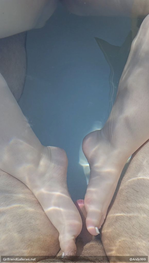 Footjob in the Pool