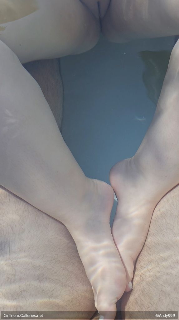 Footjob in the Pool