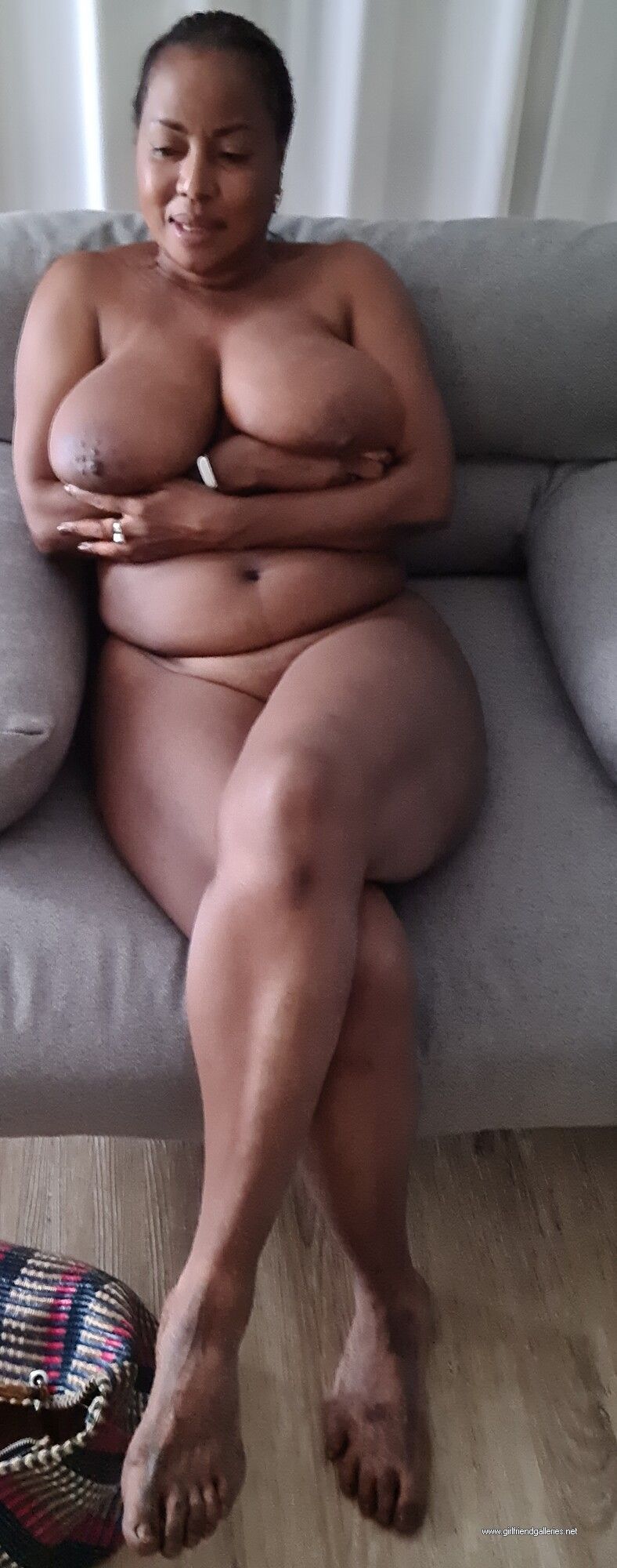 Busty Ebony MILF Ndey Posing Naked