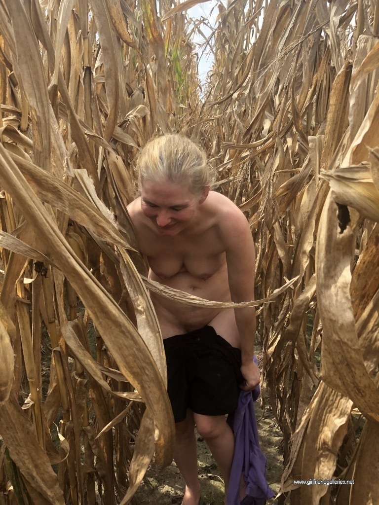 My angel getting ready in a cornfield