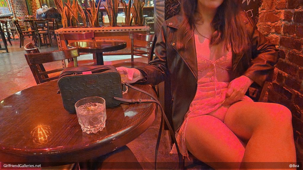 Showing myself in a bar in public
