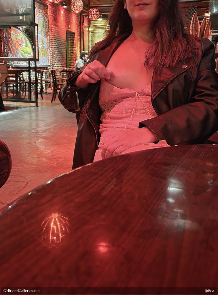 Showing myself in a bar in public