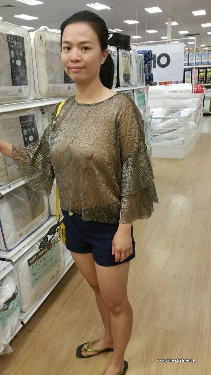 Chinese wife see through top