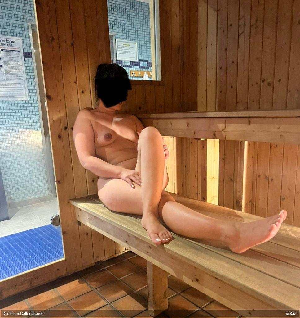 Pics of my wife at the sauna