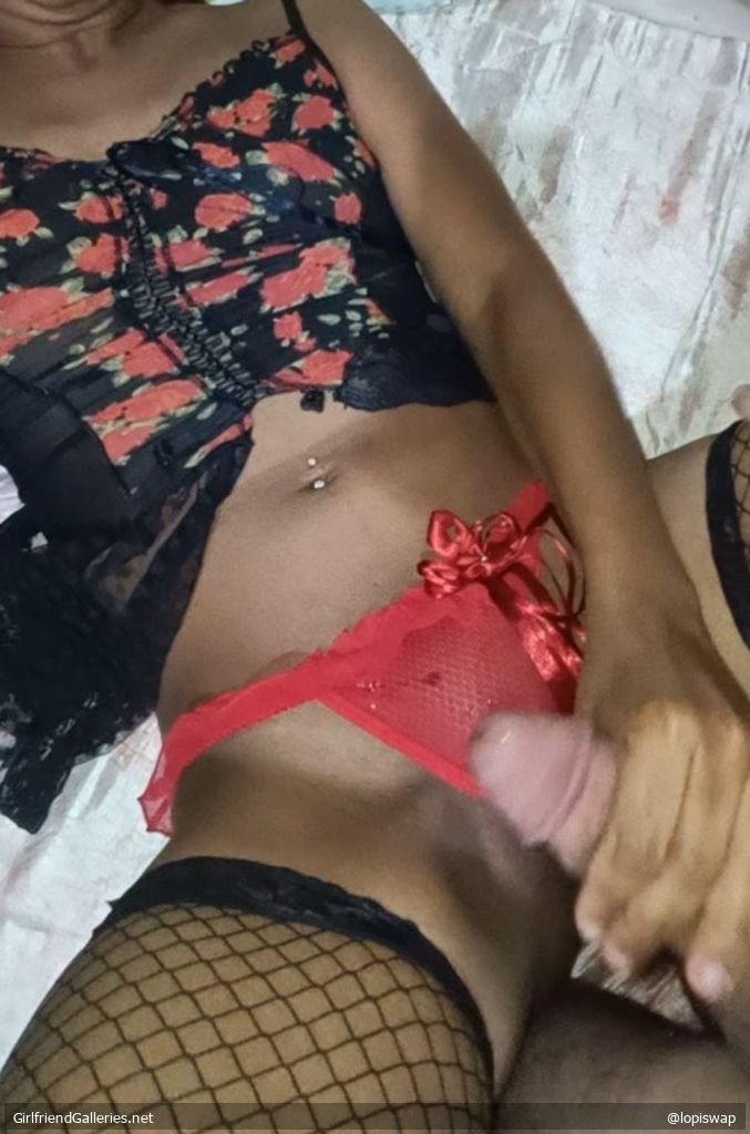 My Sexy Ebony SKinny Wife With Lingerie Waiting You