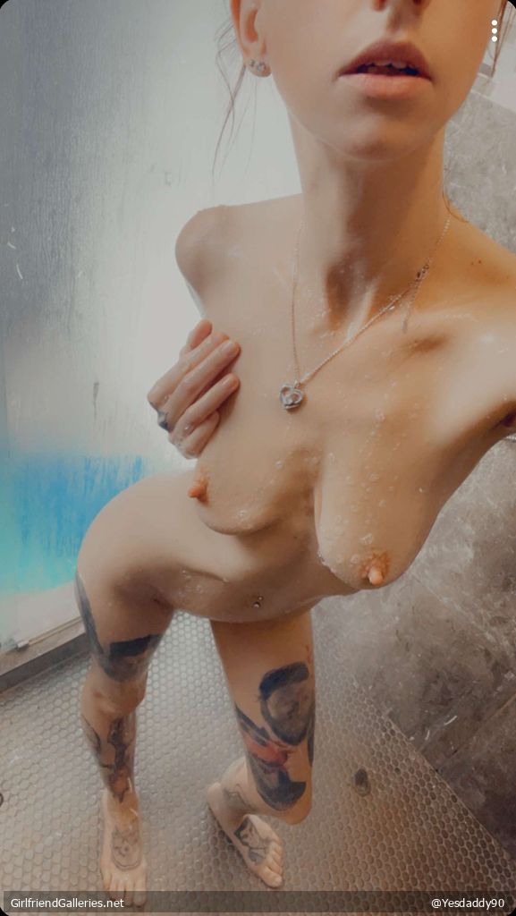 Sexy slut wife showering