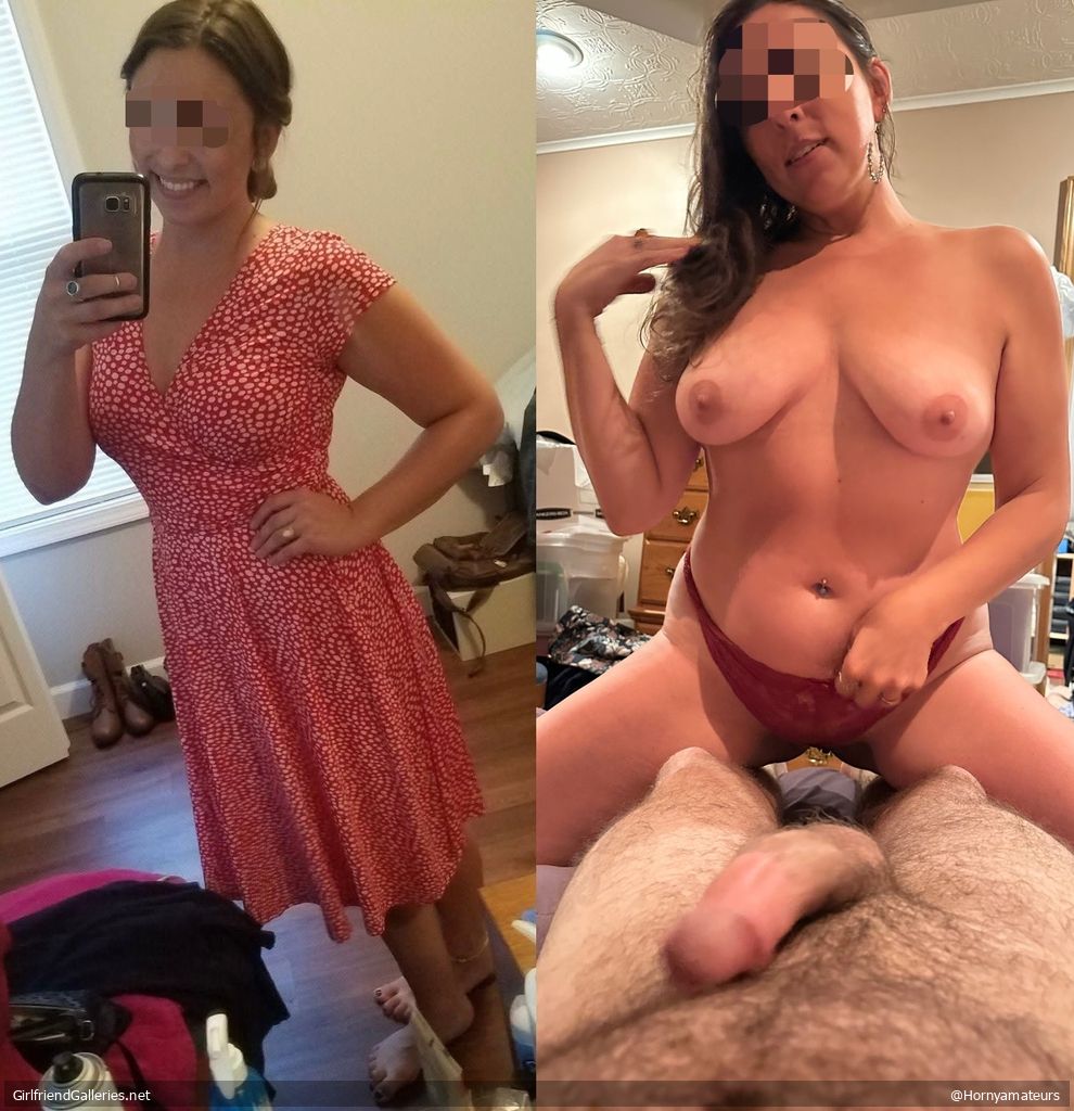 Horny slut undressed flashing natural nude body