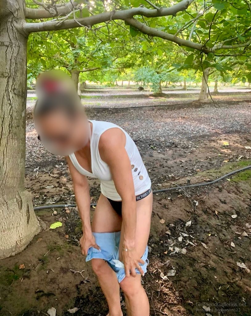 Outside in an orchard