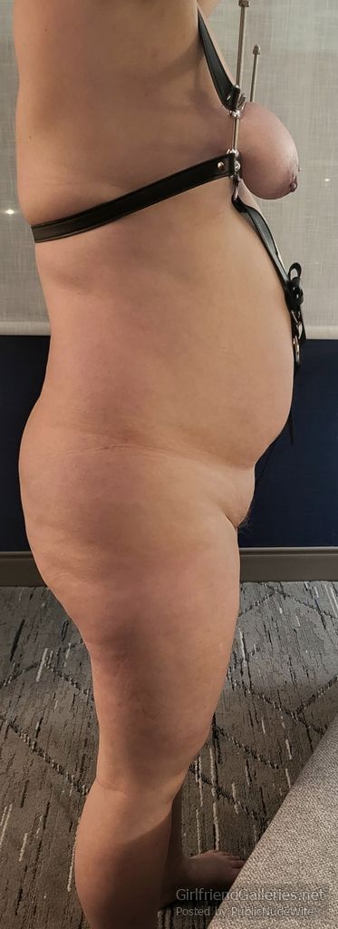 PublicNudeWife Strapped and Hooked