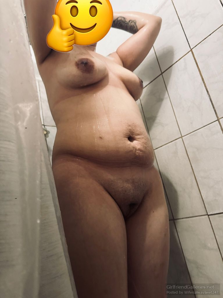 Wifey showering washing body