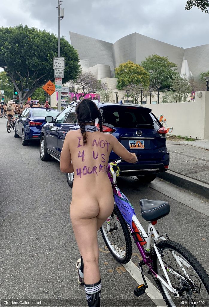 Beautiful wife doing the world naked bike ride