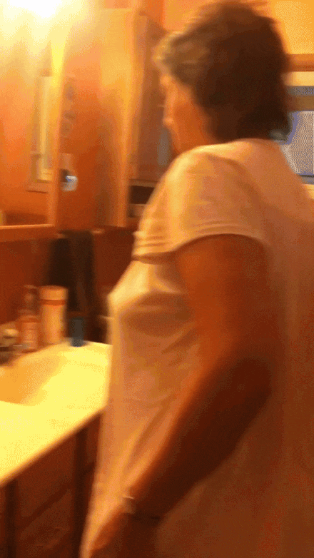 My wife undressing