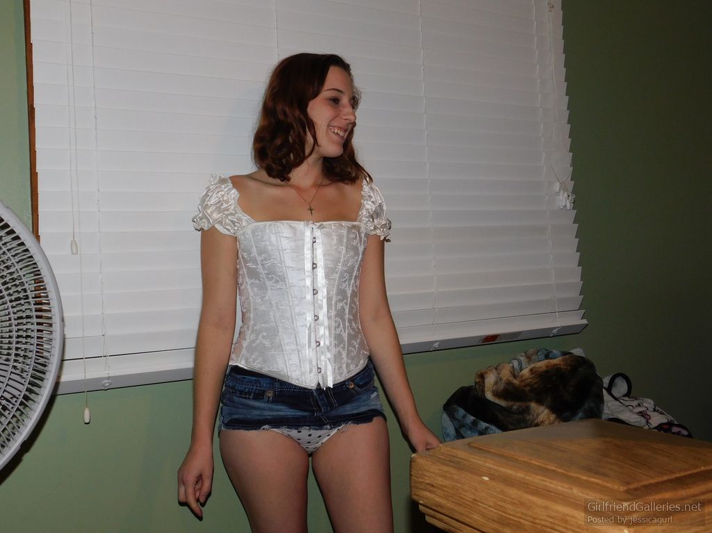 Polka dot panties upskirt