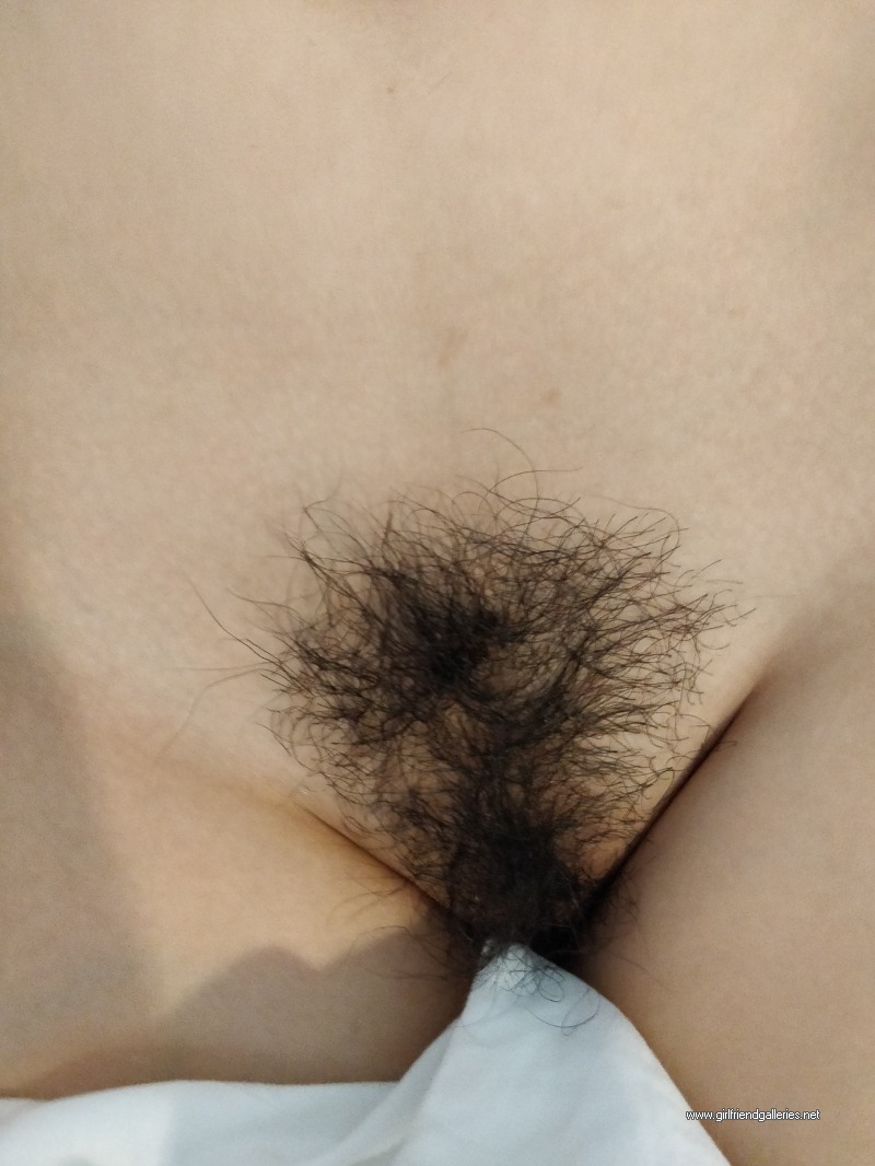 My hairy Asian girlfriend lying in bed waiting to get fucked