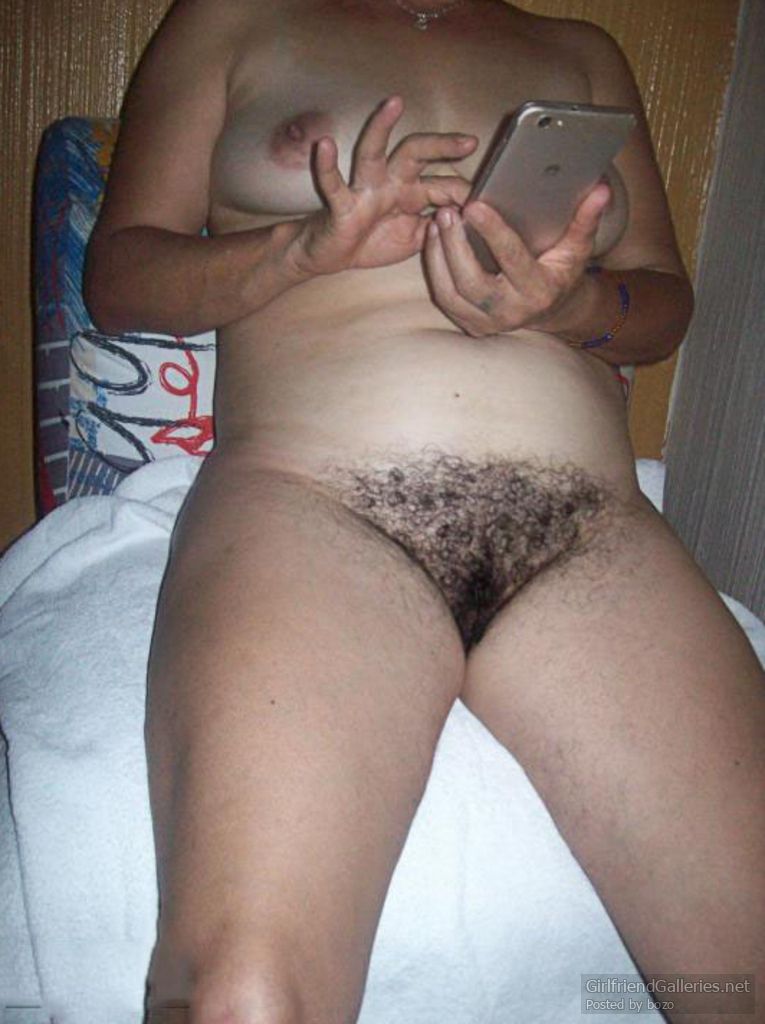 My hairy wife completely naked