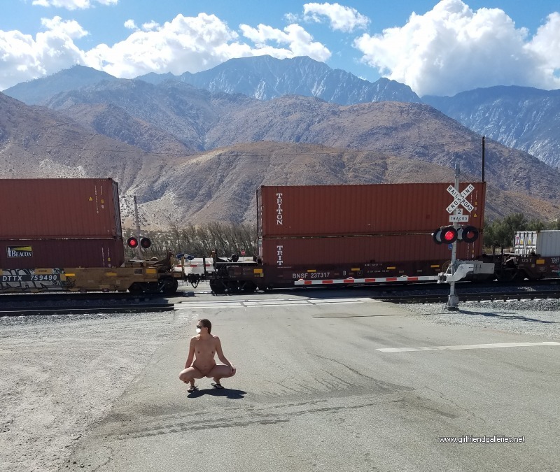 RR crossing naked wife